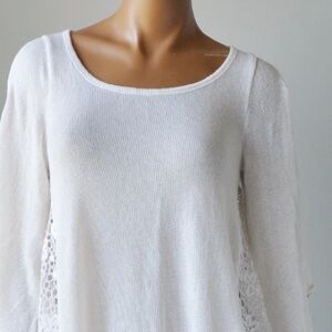Hollister White Lace Long Sleeve Top